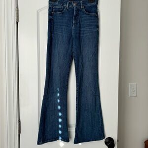 Express Blue Flare Wide Leg Jeans